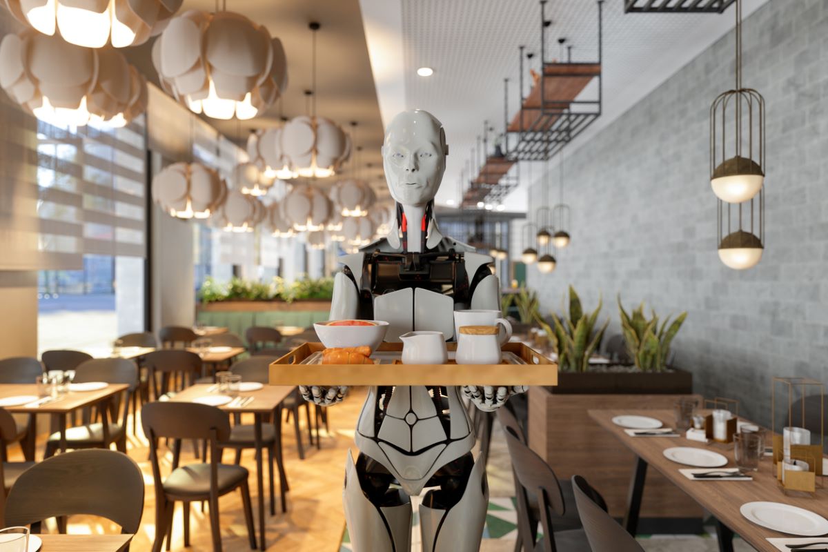 robot de service dans la restauration AI Robotics