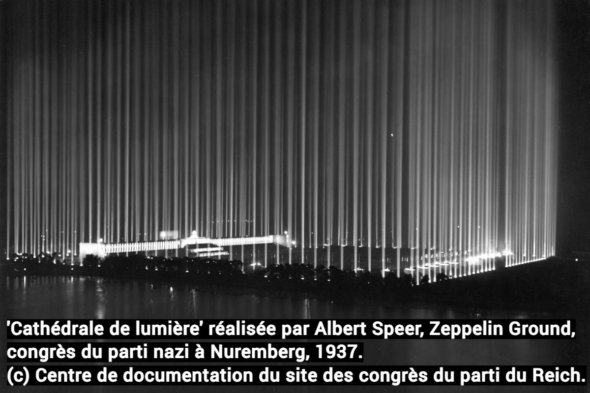 Nuremberg cathédrale de lumière 1937 Albert Speer