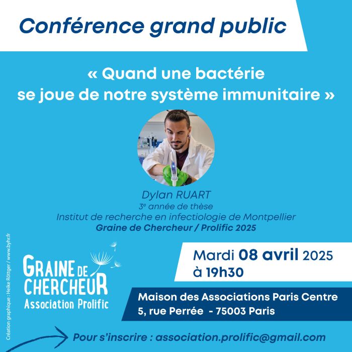 Coxiella burnetii Graine de Cheurcheur Prolific Conférence grand public Dylan RUART