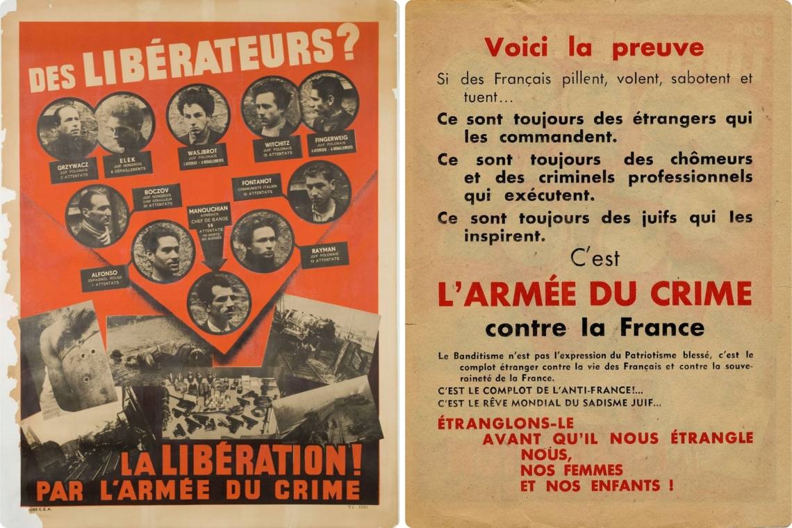 Affiche rouge groupe Manouchian Olga BANCIC
