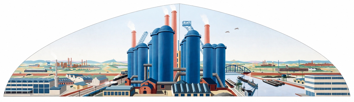 Carl GROSSBERG paysage industriel